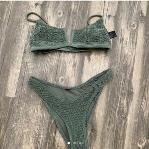 army green bikini from top shop